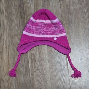Champion Kids Peruvian Hat With Ear Flaps And Braids Fleece Lining Size OS